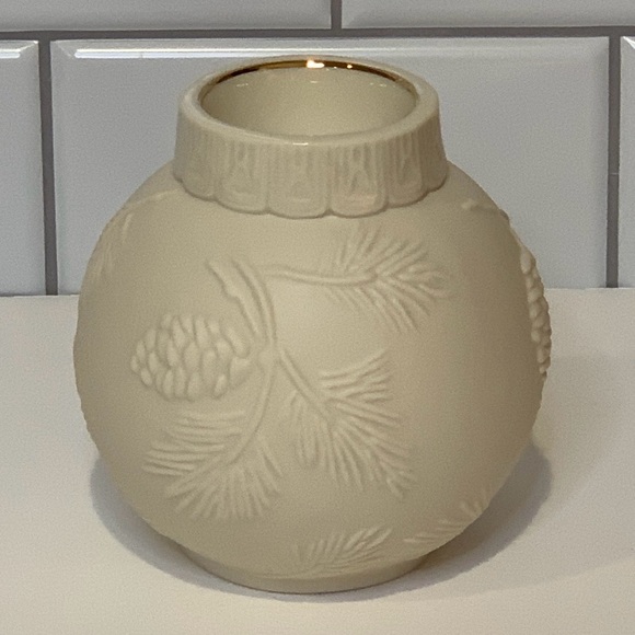 Lenox Ornamental Glow Pinecone Candle Holder Tea Light Votive Winter Holiday - Picture 7 of 10